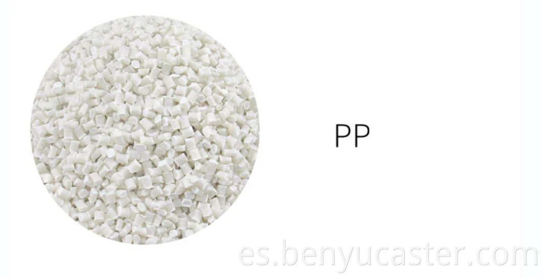 Benyu Caster 3 pulgadas 4 pulgadas 5 pulgadas de 6 pulgadas 8 pulgadas Europa Wheel White PP con freno